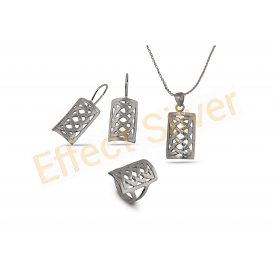 Silver set - Tracery